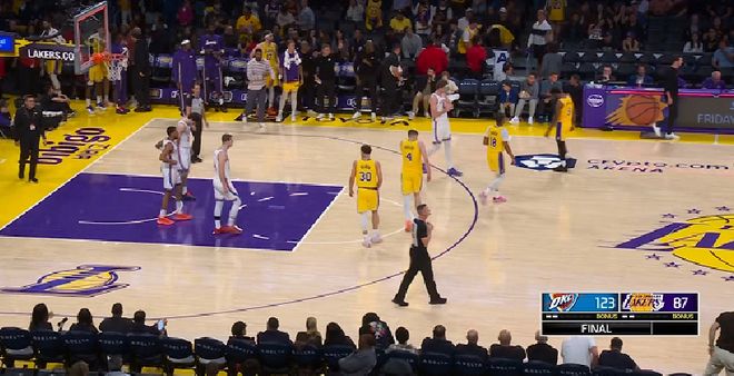 湖人三巨头伤退惨败雷霆，季后赛前遭遇重创